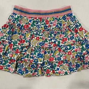 Mini Boden Floral Skirt with Pink and Blue Accents